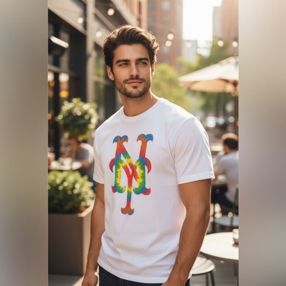 New York Mets Major League Baseball Tie dye Logo “Goya” Men's T-shirt Size XL